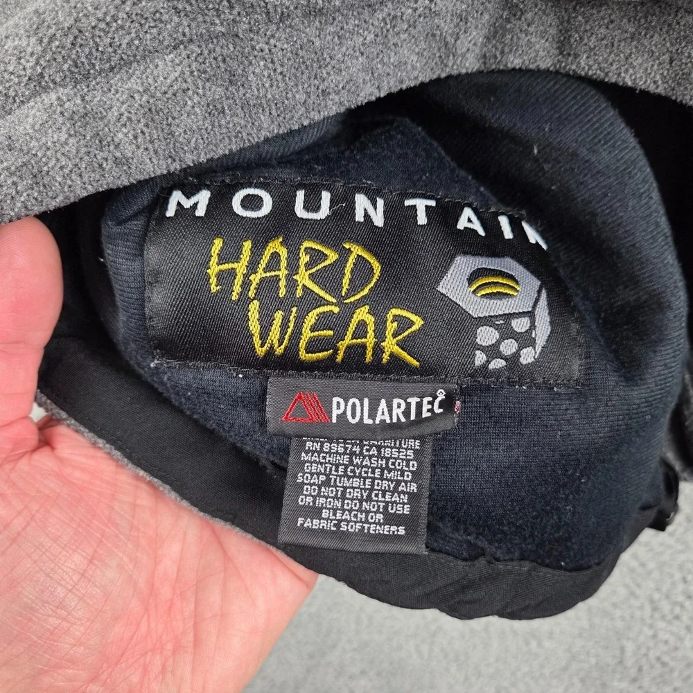 Mountain Hardwear Jacket Mens XL Gray Polartec Fleece Full‎ Zip Made USA